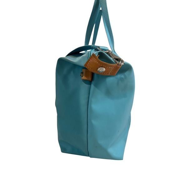 Jon Hart The Weekender Travel Bag Blue Coated Canvas Duffle Tote Luggage - Picture 6 of 11